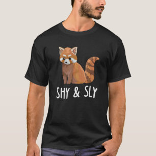 Camiseta Shy & Sly Para Um Especialista Em Panda Vermelha
