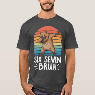 Camiseta Si Seven Bruh 67 Meme Capivara Capivara engraçada