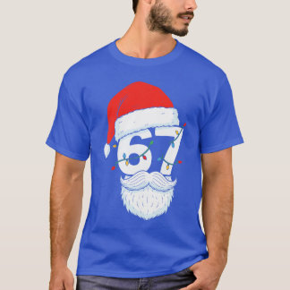 Camiseta Si Seven Meme Natal 67 Rosto de Papai Noel Homens