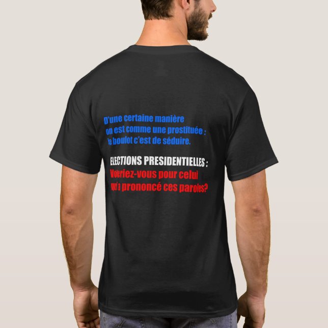Camiseta Si vous répondez NON à la pergunta Ne votez pas M (Verso)