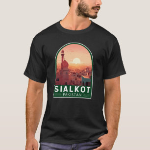 Camiseta Sialkot Pakistan Viagem Art Vintage