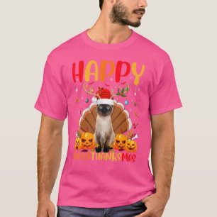 Camiseta Siamese Cat Animal Happy Siamese Cat HelloObrigado