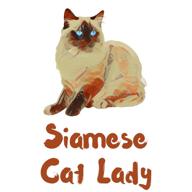 Camiseta Siamese Cat Lady (Criador carregado)