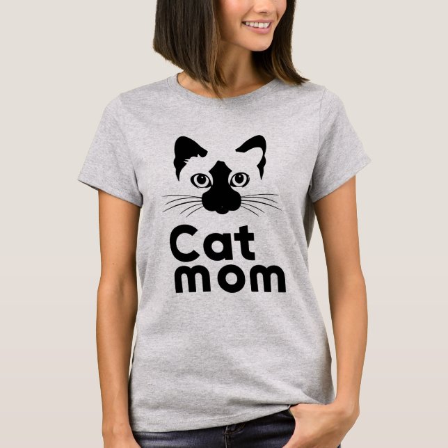 Camiseta Siamese Cat Mom: The Purrfect Job (Frente)