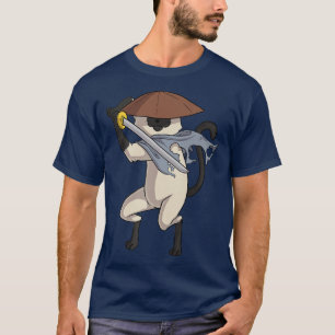 Camiseta Siamese Cat Samurai Cat