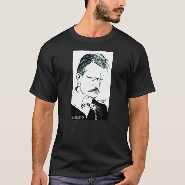 Camiseta Sibelius: desenho de Albert Engström (1904) (Frente)