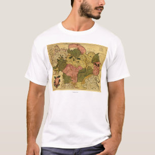 Camiseta Sibéria, RussiaPanoramic MapSiberia, Rússia