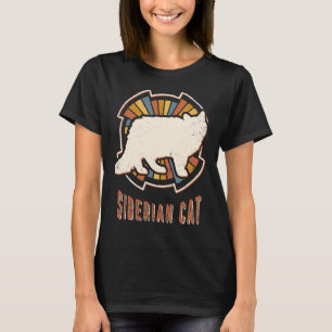 Camiseta Siberian Cat Vintage Classic Retro Animal Love