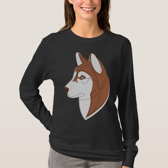 Camiseta Siberian Husky Brown (Frente)