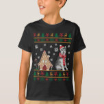 Camiseta Siberian Husky Christmas Ugly Sweater Santa Hat Re<br><div class="desc">Siberian Husky Christmas Ugly Sweater Santa Hat Reindeers</div>