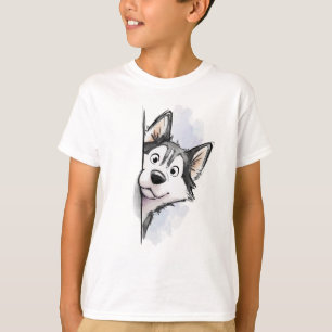 Camiseta Siberian Husky Curioso