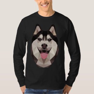 Camiseta Siberian Husky Dog Geométrico Polgonal Siberian Hu