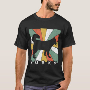 Camiseta Siberian Husky Dog Retro 70s - Presente Vintage