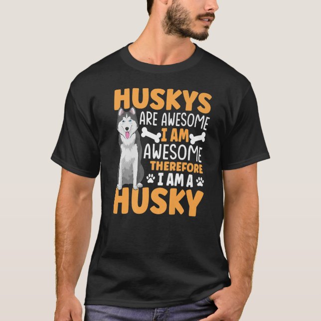Camiseta Siberian Husky Dog Roupa Para Proprietário Rouco (Frente)