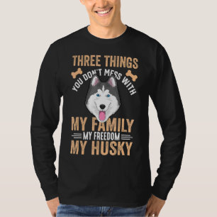 Camiseta Siberian Husky Dog Roupa Para Proprietário Rouco
