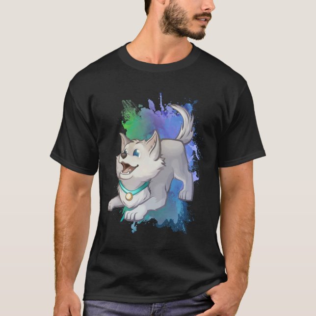 Camiseta Siberian Husky Dog W Job The Master Escape Artist (Frente)
