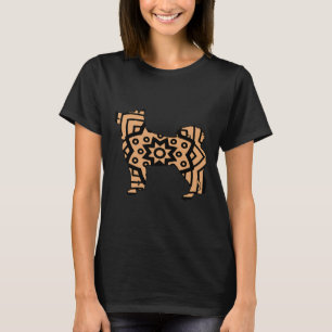 Camiseta Siberian Husky Mandala Cachorro Cachorro Marrom Pu