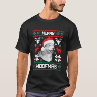 Camiseta Siberian Husky Merry Woofmas For