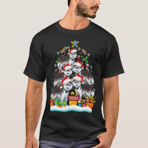 Camiseta Siberian Husky Ornament Santa Hat D