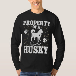 Camiseta Siberian Husky para Cachorro de Propriedade do Pai