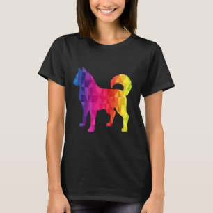 Camiseta Siberian Husky Poly Graphic Engraçado Ideia Mãe Pa