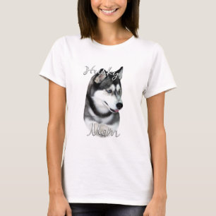 Camiseta Siberian Husky (preto) Mãe 2