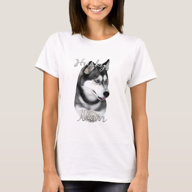 Camiseta Siberian Husky (preto) Mãe 2 (Frente)