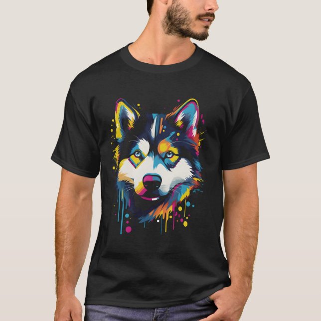 Camiseta Siberian Husky Puppy (Frente)