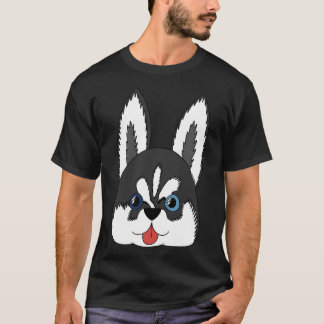 Camiseta Siberian Husky Puppy Patterno Sticker
