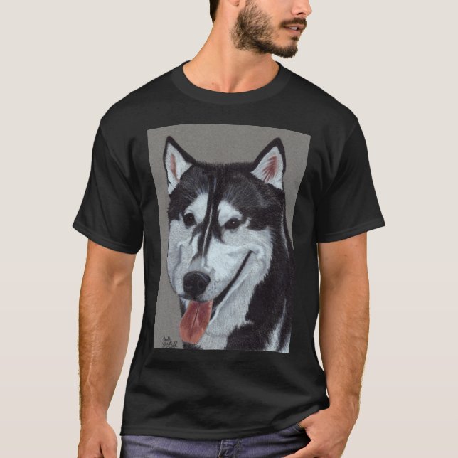 Camiseta Siberian Husky Vignette (Frente)