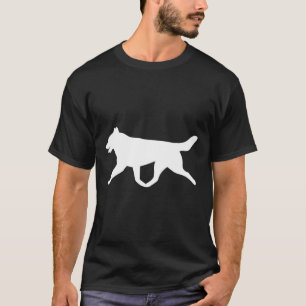 Camiseta Siberian Husky White Silhouette