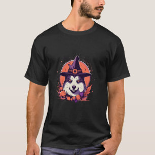Camiseta Siberian Husky Witky Halloween Cachorro Figurino L