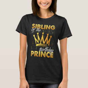 Camiseta Sibling of the Birthday Prince Boys Son Aniversári