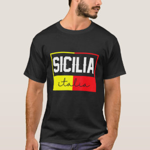 Camiseta Sicília Bandeira Sicília Palermo Itália 24