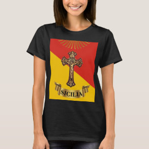 Camiseta Sicília / Camisa-T do Crucifixo Siciliano