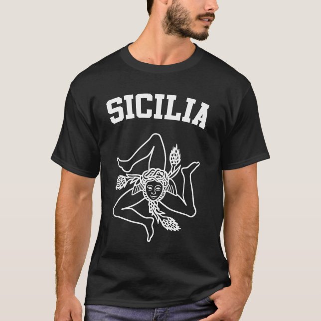 Camiseta Sicília Casaco de Armas (Frente)