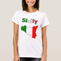 Sicília e Mapa das Cores de Bandeira Italianas