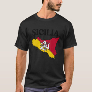 Camiseta Sicília Flag Sicília Palermo Itália 11