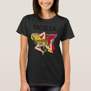 Camiseta Sicília Flag Sicília Palermo Itália 14