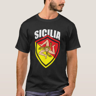 Camiseta Sicilia Flag Sicilia Palermo Itália T Shirt