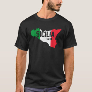 Camiseta Sicilia Flag Sicily Palermo Itália