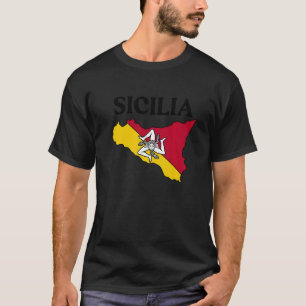 Camiseta Sicilia Flag Sicily Palermo Itália 10