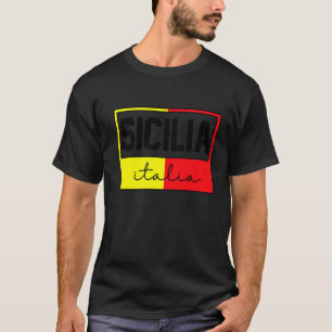 Camiseta Sicilia Flag Sicily Palermo Itália 33