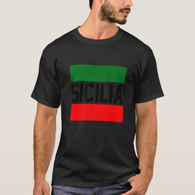 Camiseta Sicilia Flag Sicily Palermo Itália 37 (Frente)