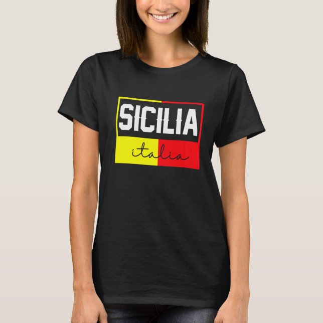 Camiseta Sicilia Flag Sicily Palermo Itália 39 (Frente)