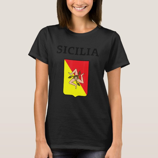 Camiseta Sicilia Flag Sicily Palermo Italy 2 (Frente)