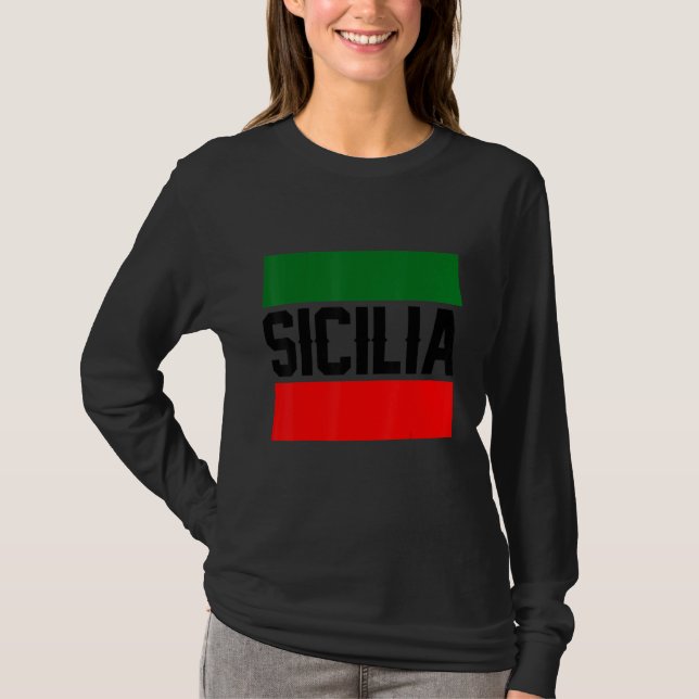 Camiseta Sicilia Flag Sicily Palermo Italy 37 (Frente)
