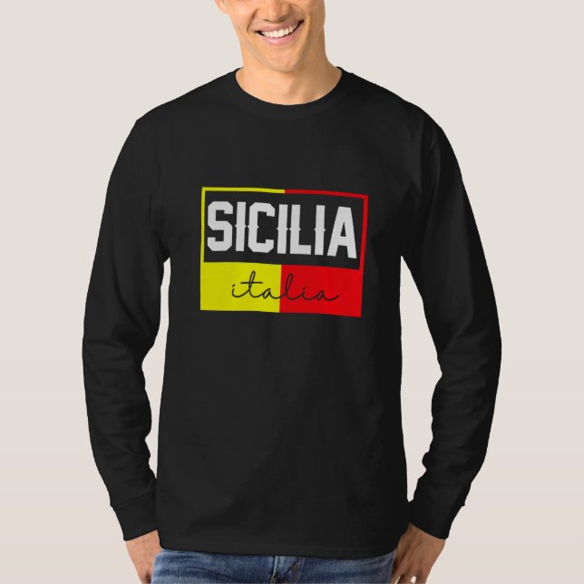 Camiseta Sicilia Flag Sicily Palermo Italy  39 (Frente)