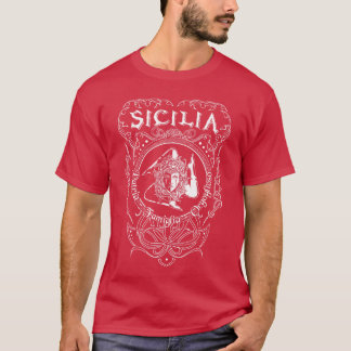 Camiseta Sicília Itália rinacria Heráldica Lar Orgulho Famí