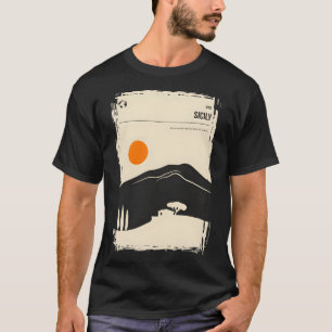 Camiseta Sicília Itália Vintage Poster de viagens Retroativ